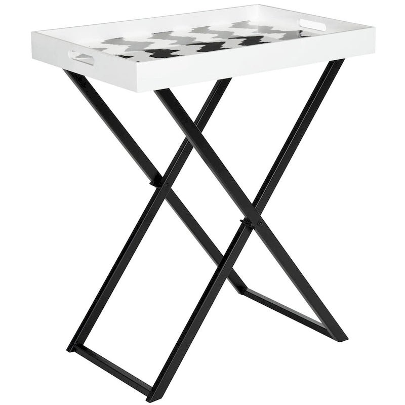 Table de service SAFAVIEH Colombine noir/blanc - 28Lx18Px32H