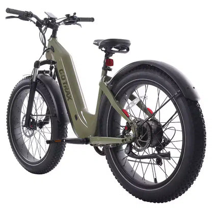 Vélo électrique hybride à pneus larges 26 pouces GOTRAX pour adulte à cadre ouvert - Vert