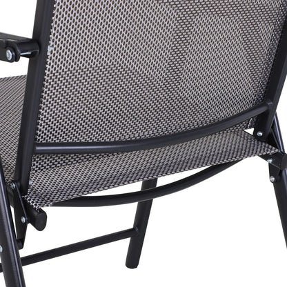 Lot de 4 chaises pliantes Outsunny au design simple et élégant, confortables pour la terrasse, le jardin et les voyages