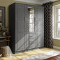 Palace Imports Armoire Cosmo 3 portes 100 % bois massif avec portes en bois massif ou portes miroir