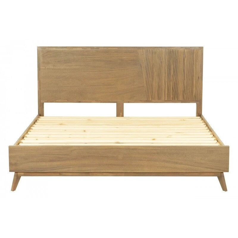 Cadre de lit Queen en bois naturel HomeRoots