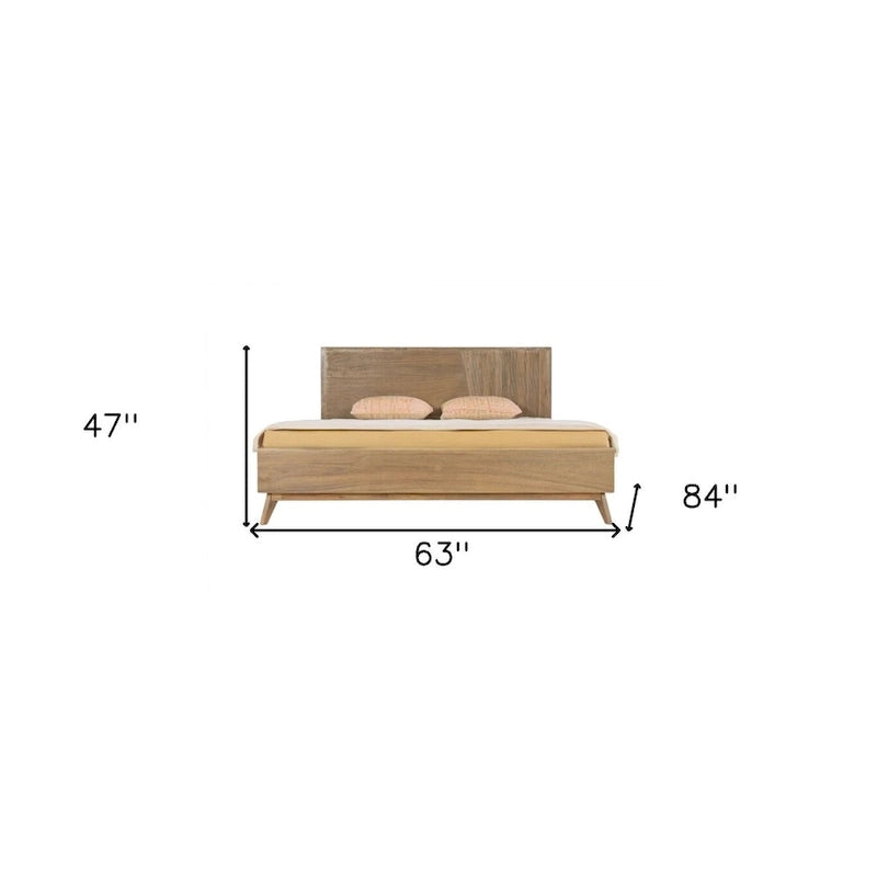Cadre de lit Queen en bois naturel HomeRoots