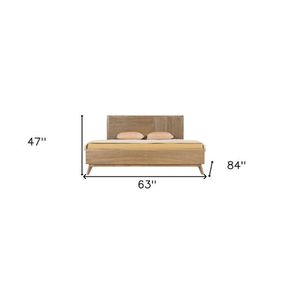 Cadre de lit Queen en bois naturel HomeRoots