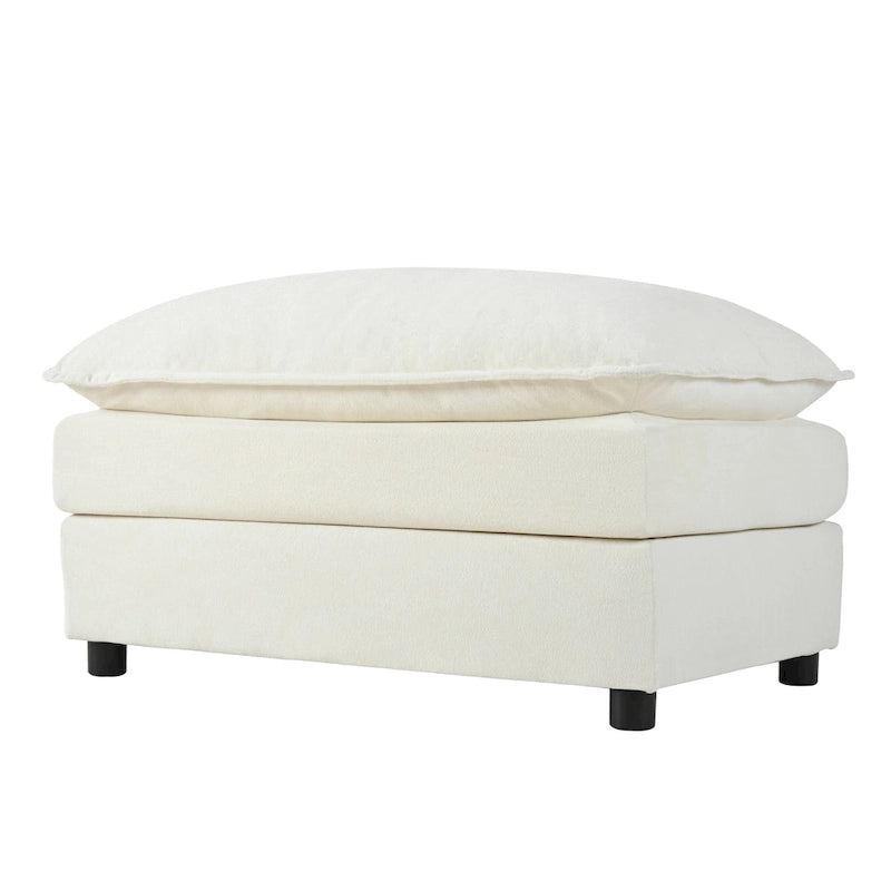 109,45 Canapé sectionnel modulaire en U rembourré en chenille avec coussins double couche, combinaison DIY