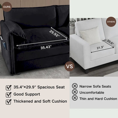 109,45 Canapé sectionnel modulaire en U rembourré en chenille avec coussins double couche, combinaison DIY