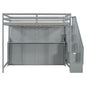 Lit escamotable double avec vérin hydraulique et bureau intégré