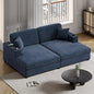 Canapé-lit sectionnel surdimensionné Roomfitters avec chaise longue, en velours côtelé avec ports USB et porte-gobelets