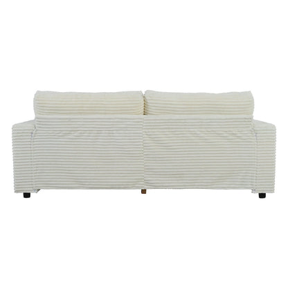 Canapé-lit sectionnel surdimensionné Roomfitters avec chaise longue, en velours côtelé avec ports USB et porte-gobelets