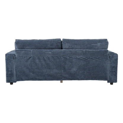 Canapé-lit sectionnel surdimensionné Roomfitters avec chaise longue, en velours côtelé avec ports USB et porte-gobelets