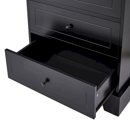 Armoire de rangement à 2 portes et 4 tiroirs pour salle de bain ou bureau