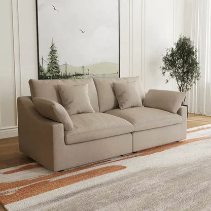 Canapés modulaires sectionnels, Canapés profonds minimalistes et confortables en duvet pour bureau et appartement