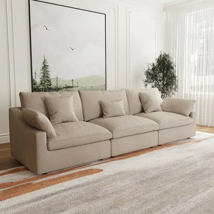 Canapés modulaires sectionnels, Canapés profonds minimalistes et confortables en duvet pour bureau et appartement
