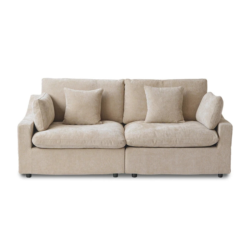 Canapés modulaires sectionnels, Canapés profonds minimalistes et confortables en duvet pour bureau et appartement