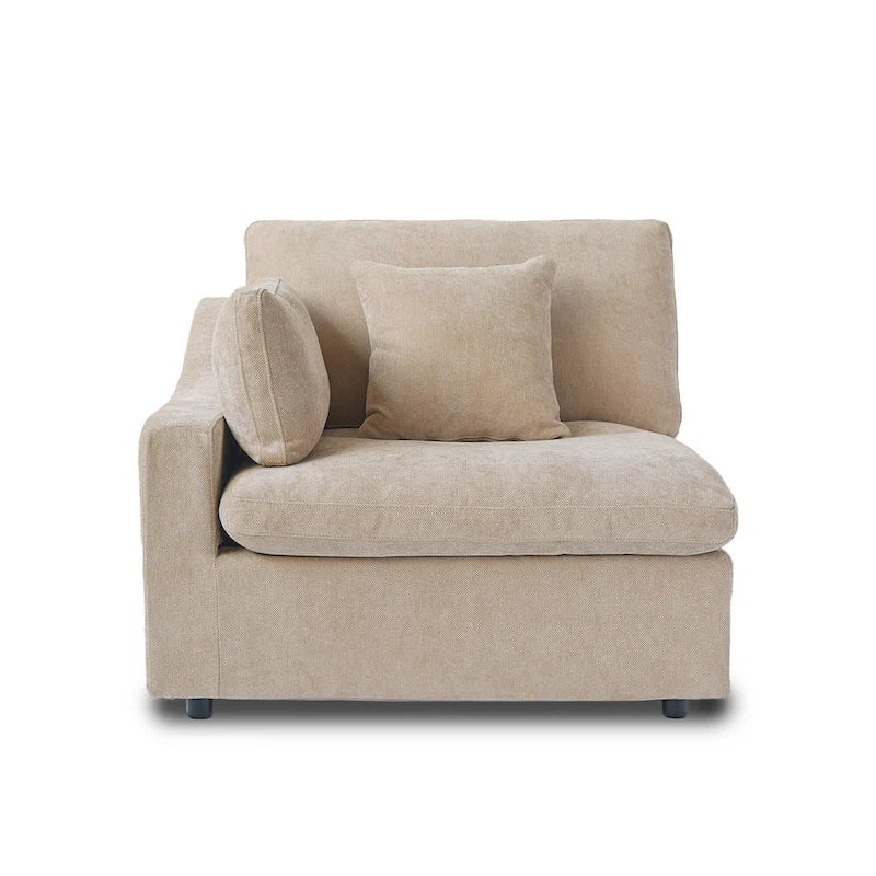Canapés modulaires sectionnels, Canapés profonds minimalistes et confortables en duvet pour bureau et appartement