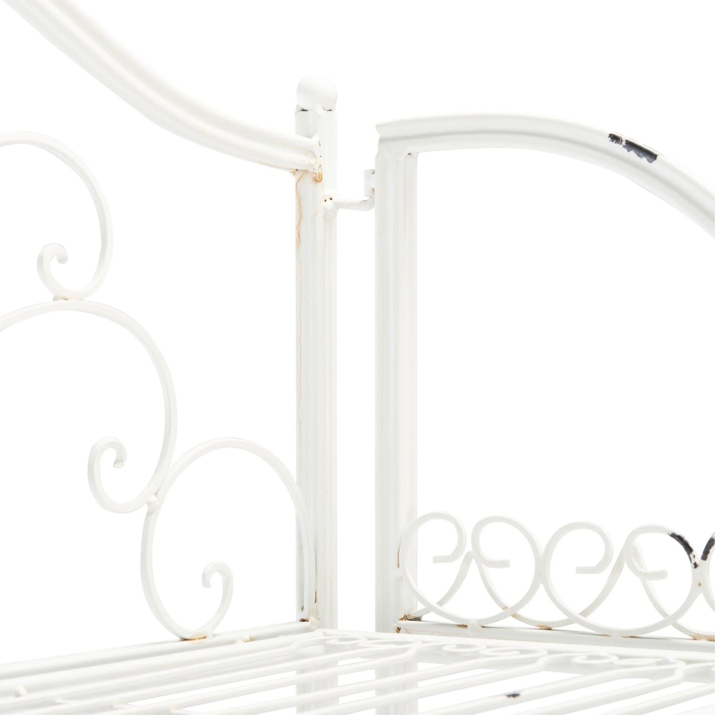 SAFAVIEH Bryn Étagère de boulanger d'extérieur victorienne en fer forgé à 4 niveaux - 63,5 cm l x 38,1 cm P x 160 cm H - 25L x 15P x 63H