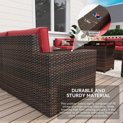 Ensemble de mobilier de jardin 13 pièces avec table brasero de 44 pouces