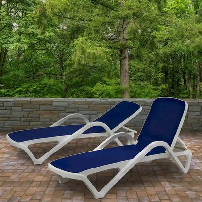 Ensemble de deux chaises longues Plymouth Collection toutes saisons - 195,6 cm