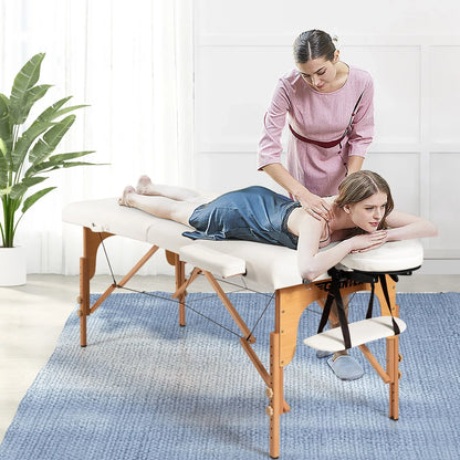 Table de Massage Portable 84L Réglable pour Soins du Visage, Tatouage, avec Housse de Transport