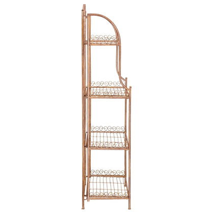 SAFAVIEH Bryn Étagère de boulanger d'extérieur victorienne en fer forgé à 4 niveaux - 63,5 cm l x 38,1 cm P x 160 cm H - 25L x 15P x 63H