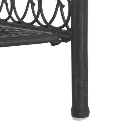 SAFAVIEH Bryn Étagère de boulanger d'extérieur victorienne en fer forgé à 4 niveaux - 63,5 cm l x 38,1 cm P x 160 cm H - 25L x 15P x 63H
