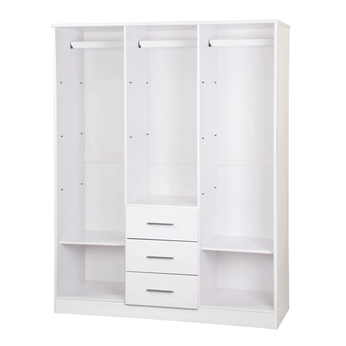 Palace Imports Armoire Cosmo 3 portes 100 % bois massif avec portes en bois massif ou portes miroir