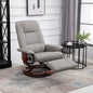 Fauteuil inclinable manuel pivotant en similicuir HomCom avec repose-pieds confortable et relaxant
