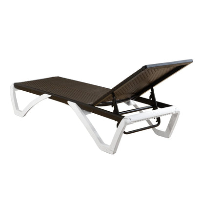 Kozyard Alan Chaise longue de patio inclinable et réglable, entièrement plate, en aluminium et résine de polypropylène
