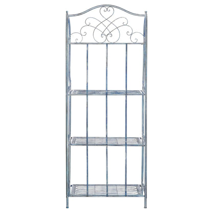 SAFAVIEH Bryn Étagère de boulanger d'extérieur victorienne en fer forgé à 4 niveaux - 63,5 cm l x 38,1 cm P x 160 cm H - 25L x 15P x 63H