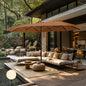 MAISON ARTS Grand Parasol Double Face de 4,5 m avec Base Incluse pour Patio