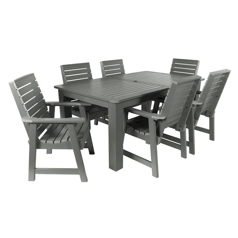 Ensemble de salle à manger d'extérieur 7 pièces HIGHWOOD PROFESSIONAL 42x72