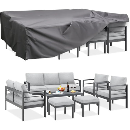 AECOJOY Ensemble de 7 Meubles de Jardin en Aluminium pour Extérieur