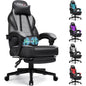 Chaise de jeu style course BOSSIN, fauteuil gamer grande taille 300 lb, chaise d'ordinateur à dossier haut