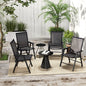 Lot de 4 chaises pliantes Outsunny au design simple et élégant, confortables pour la terrasse, le jardin et les voyages