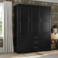 Palace Imports Armoire Cosmo 3 portes 100 % bois massif avec portes en bois massif ou portes miroir