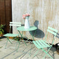 Ensemble bistrot pliant en métal 3 pièces, salon de conversation intérieur/extérieur résistant aux intempéries pour patio, cour, jardin