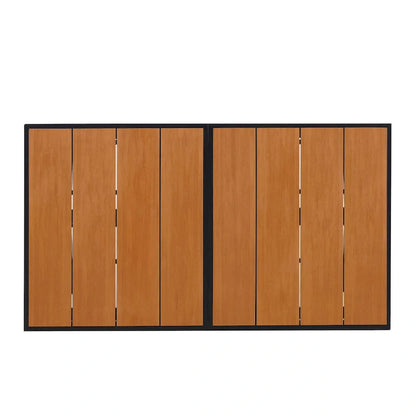 Ensemble de salle à manger d'extérieur extensible 7 pièces avec table extensible et 6 fauteuils