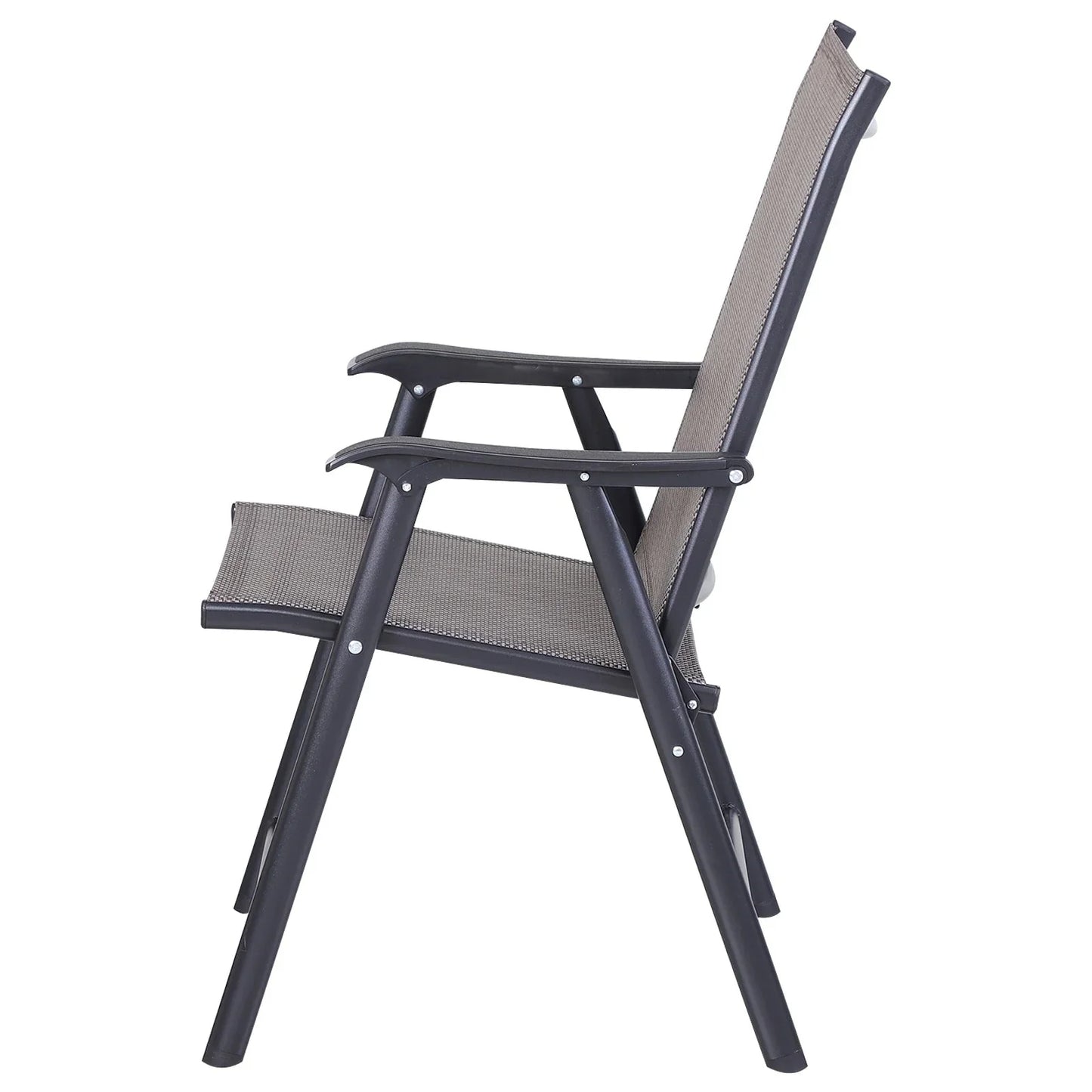 Lot de 4 chaises pliantes Outsunny au design simple et élégant, confortables pour la terrasse, le jardin et les voyages