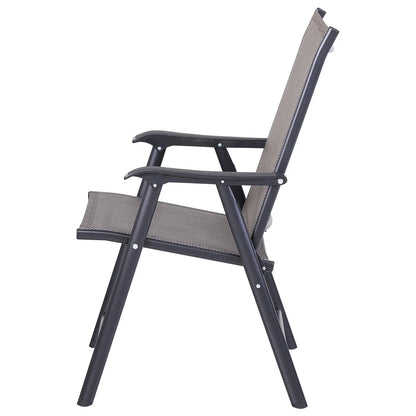 Lot de 4 chaises pliantes Outsunny au design simple et élégant, confortables pour la terrasse, le jardin et les voyages