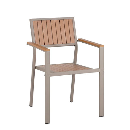 Ensemble de salle à manger d'extérieur extensible 7 pièces avec table extensible et 6 fauteuils