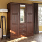 Palace Imports Armoire Cosmo 3 portes 100 % bois massif avec portes en bois massif ou portes miroir