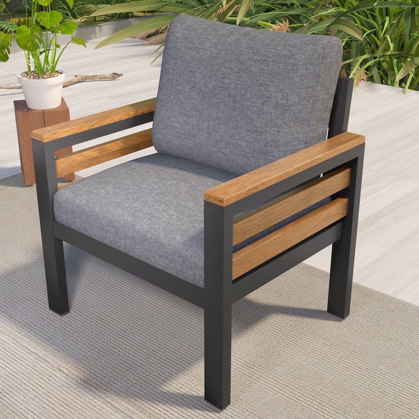 Ensemble de canapé de jardin 4 pièces