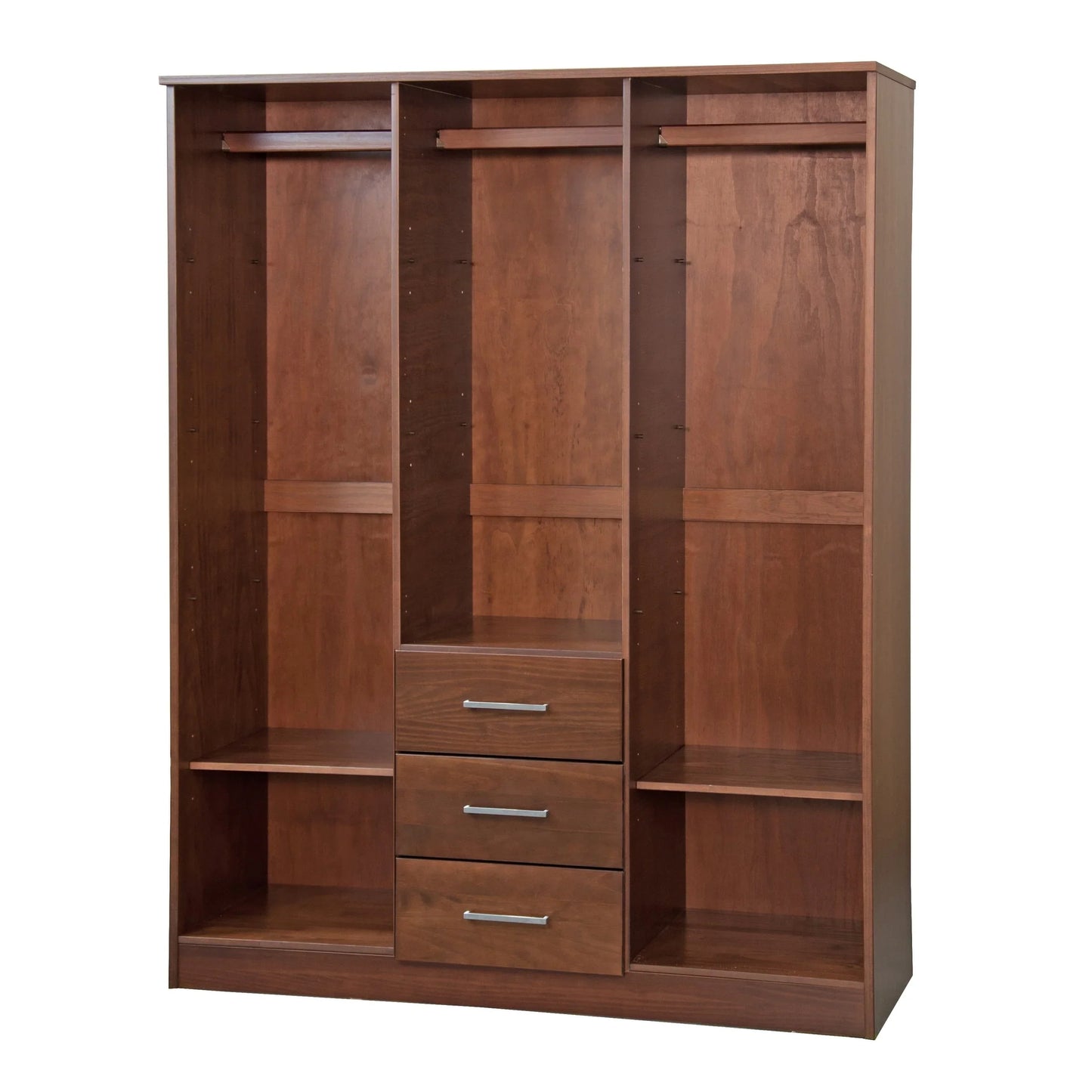 Palace Imports Armoire Cosmo 3 portes 100 % bois massif avec portes en bois massif ou portes miroir