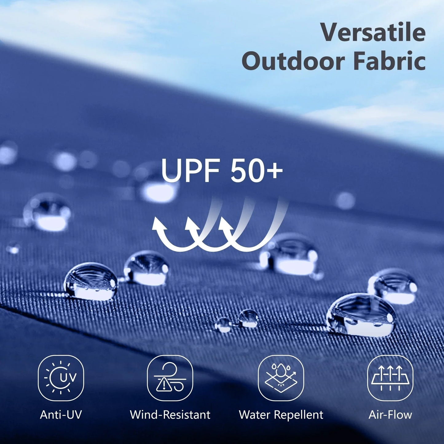 MAISON ARTS Grand Parasol Double Face de 4,5 m avec Base Incluse pour Patio