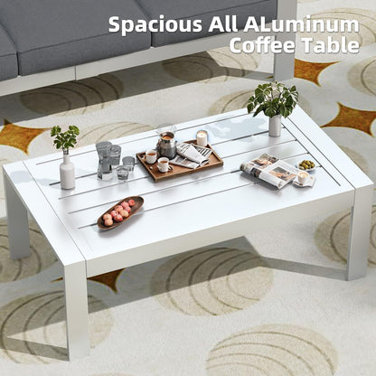AECOJOY Ensemble de 7 Meubles de Jardin en Aluminium pour Extérieur