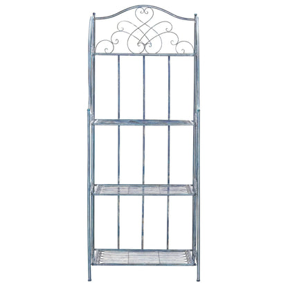 SAFAVIEH Bryn Étagère de boulanger d'extérieur victorienne en fer forgé à 4 niveaux - 63,5 cm l x 38,1 cm P x 160 cm H - 25L x 15P x 63H