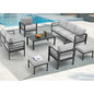 AECOJOY Ensemble de 7 Meubles de Jardin en Aluminium pour Extérieur