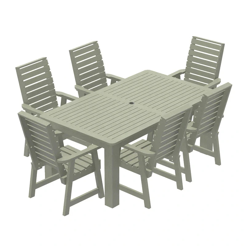 Ensemble de salle à manger d'extérieur 7 pièces HIGHWOOD PROFESSIONAL 42x72
