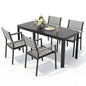 Ensemble de salle à manger extérieur 5/7 pièces en aluminium avec chaises empilables et table extensible