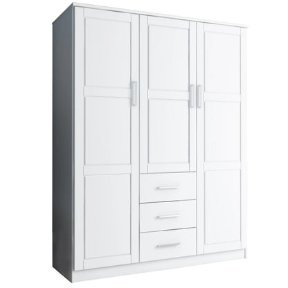Palace Imports Armoire Cosmo 3 portes 100 % bois massif avec portes en bois massif ou portes miroir