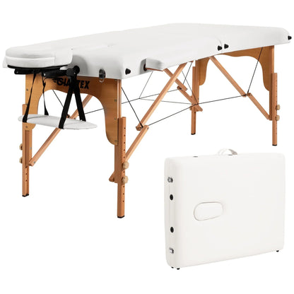Table de Massage Portable 84L Réglable pour Soins du Visage, Tatouage, avec Housse de Transport